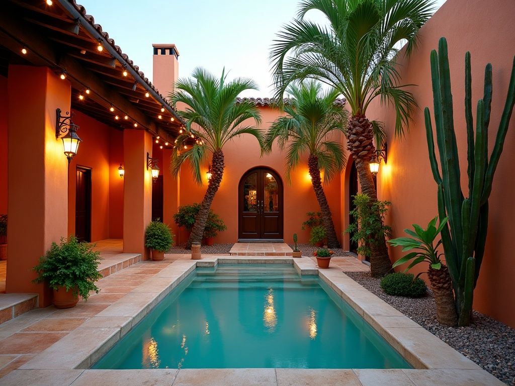Ommuurde patio van Villa Chuchubi in Pietermaai